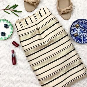 J. Crew Striped Pencil Skirt